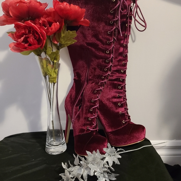Burgundy Boots - Picture 3 of 3